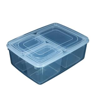 多格保鲜盒烧烤野炊专用餐具二三四五六分格塑料盒厨房杂粮收纳盒