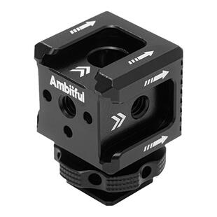 Ambitful志捷GT-05金属三头冷靴底座五面多头扩展外接补光灯麦克风微单反相机摄影配件支架拍摄稳定器