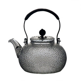 锤纹玻璃煮茶壶加厚耐高温铜把提梁壶烧水壶手工过滤泡茶壶花茶壶