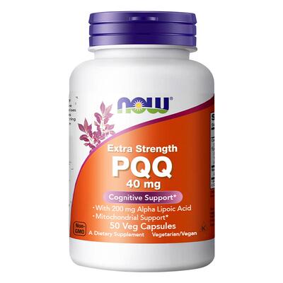 【自营】NOW诺奥双倍PQQ胶囊40mg线粒体硫辛酸辅酶q10细胞记忆力
