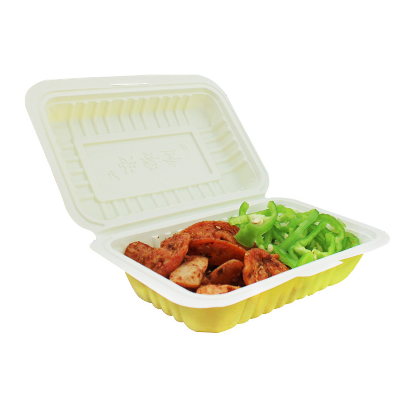 一次性饭盒白色长方形塑料环保连