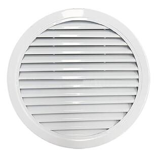 外墙圆形防雨百叶风口烤漆铝合金圆形百叶窗出风口回风排风口定制