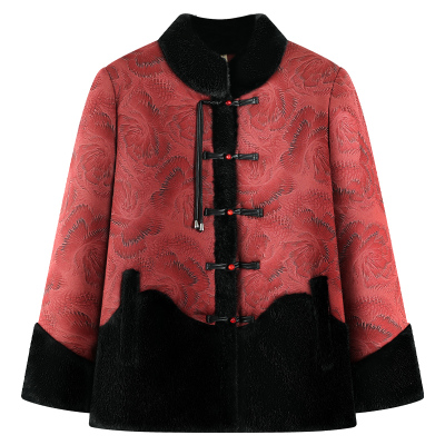 中老年人冬装女加绒加厚棉衣60岁奶奶装唐装棉袄妈妈外套老人新款