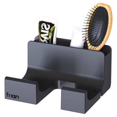 吹风机置物架免打孔卫生间收纳绕线电吹风挂架吹风筒支架浴室架子