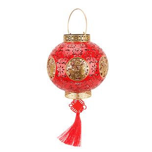 新款太阳能户外红灯笼新年春节庭院装饰吊灯家用阳台氛围福字灯笼