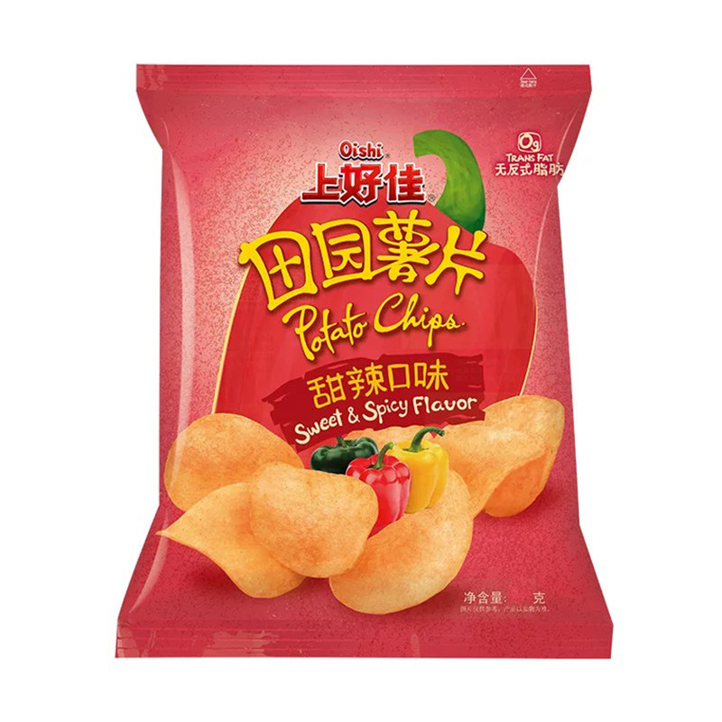 上好佳田园薯片甜辣口味70g
