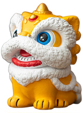 国潮喜庆小醒狮摆件高级感小众桌面装饰品创意舞狮招财萌宠送礼物