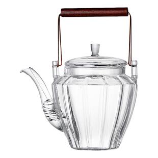 复古提梁泡茶壶下午茶茶具套装日式ins耐热玻璃花茶壶水果茶壶