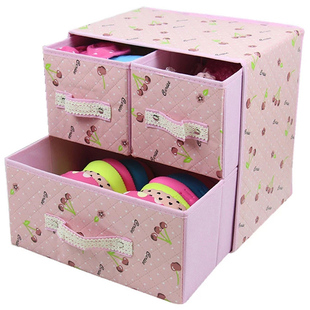 放物品收纳盒床上归纳柜子里容纳整理箱抽屉式神器布艺箱子抽拉柜