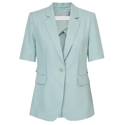 马天奴短袖一粒扣西装外套