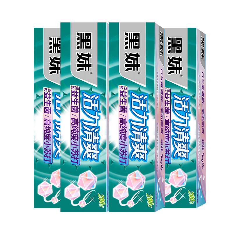 黑妹活力清爽薄荷味牙膏清新口气家用家庭实惠装大容量正品120g