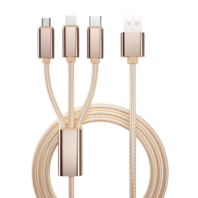 【快晶】一拖三数据线三合一手机充电线