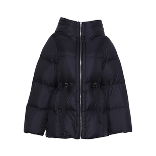 DPLAY【90鸭绒】2025年冬季新气质黑色加厚中长羽绒服外套
