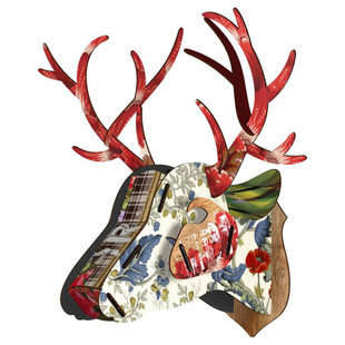 意大利Miho 拼插装饰 北欧鹿头 墙面装饰 立体壁饰 家居摆件