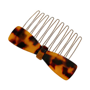 蝴蝶结发梳倒插梳高级感醋酸刘海发夹网红新款防滑洋气碎发侧边夹