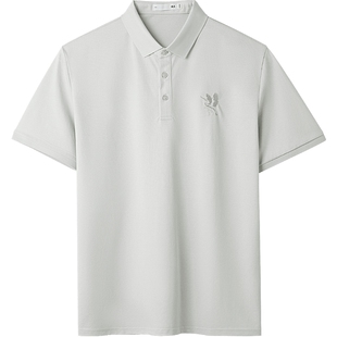 【仙鹤刺绣】海澜之家短袖休闲POLO衫男25夏季凉感男款高级感上衣