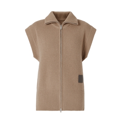 imm尹默无袖开衫拉链毛衫