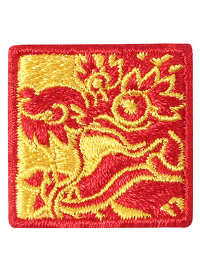 中国新年红色龙小胸针