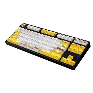 F87机械键盘全透明RGB有线青轴HIFI音静音极昼黑莓侧刻家用游戏CF