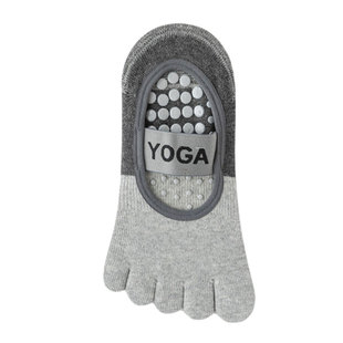 宝图曼运动袜子女专业瑜伽健身跑步压力小腿袜弹力显瘦五指袜点胶