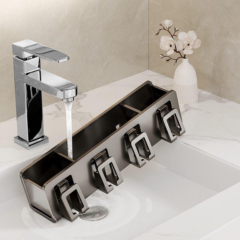 牙刷架子置物架卫生间免打孔吹风机牙杯组合装壁挂电动漱口杯