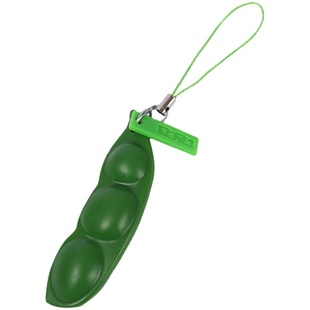 新挤压毛豆花生捏捏乐玩具减压钥匙扣豌豆挤挤乐创意解压解闷神器