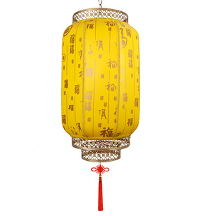 仿古灯笼户外防水防晒羊皮灯笼定制印字广告灯笼门口挂饰连串带灯