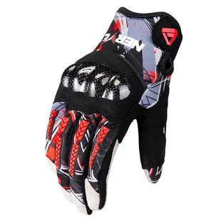 NERVE涅夫四季碳纤维摩托车骑行手套男女机车可触屏冬季防水夏季