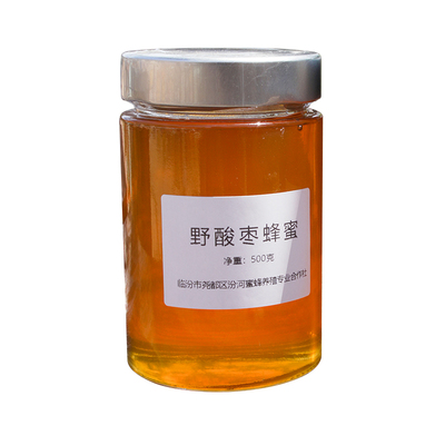 蜂蜜纯正天然野生酸枣蜂蜜500g玻璃瓶独立包装农家自产成熟原蜜