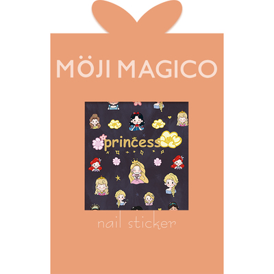 2021新年卡通公主头像美甲贴纸