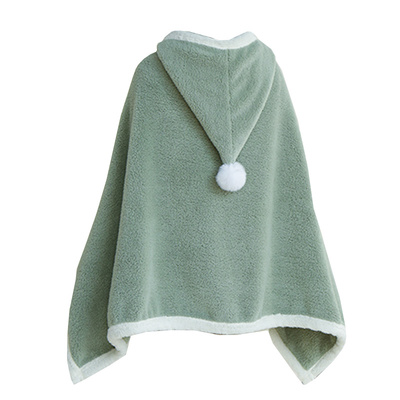 呼呼熊连帽多用午睡披肩毯