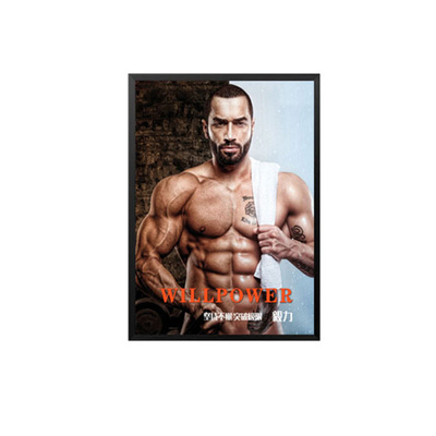 健身房肌肉男励志风口号装饰画