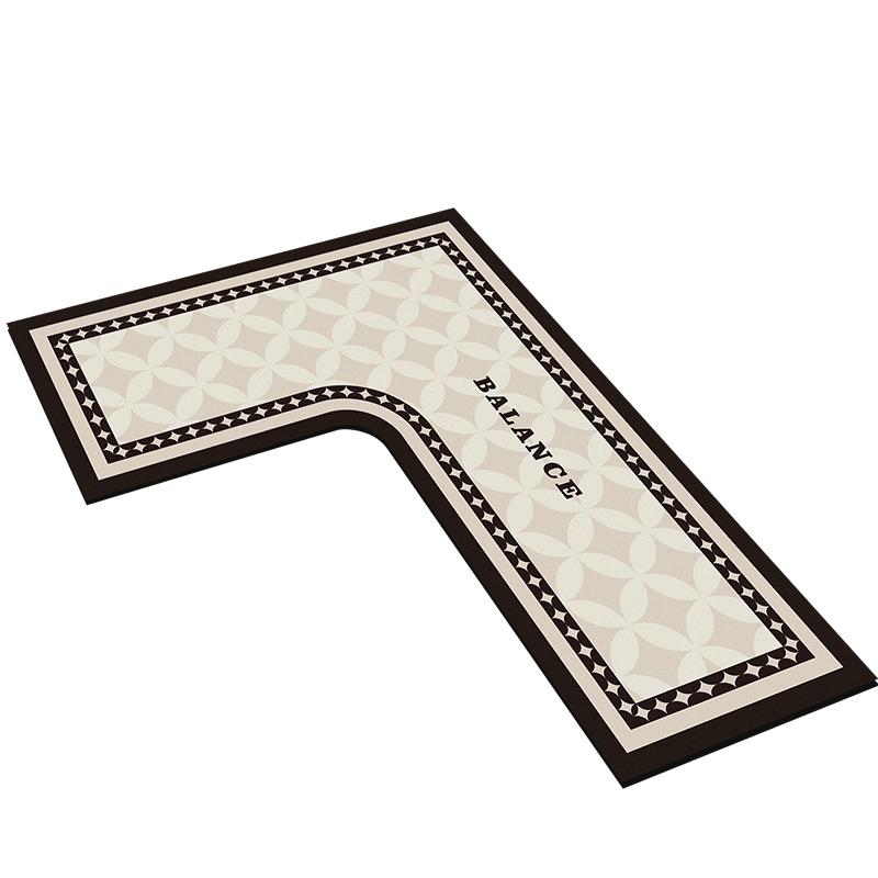 厨房专用地垫l型硅藻泥防滑防油吸水垫家用耐脏免洗可擦脚垫地毯