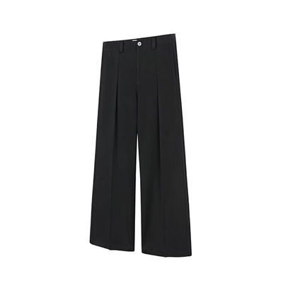 基础分褶A字休闲阔腿垂感宽松