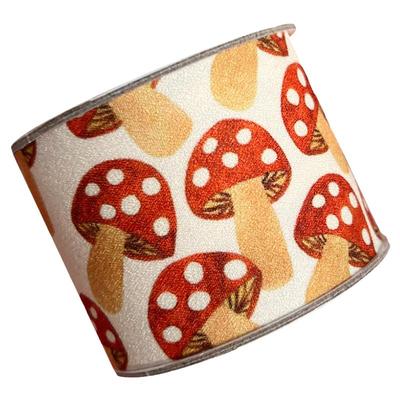 【蘑菇图案丝带】发饰手工材料