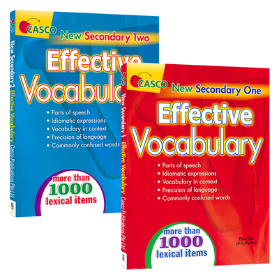 Casco Sec Effective Vocabulary 1-2 新加坡英语 初中英语高效词汇 2册套装 词汇扩展 初中英语教辅 英文原版进口书