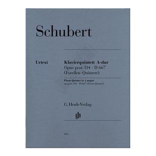 舒伯特A大调鳟鱼五重奏 op post 114 D667 钢琴小提琴中提琴大提琴和低音提琴 亨乐 Schubert Quintet Trout Quintet HN463