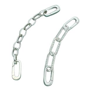 925纯银项链延长链珍珠链加长链条调节链手工DIY自制手链饰品配件