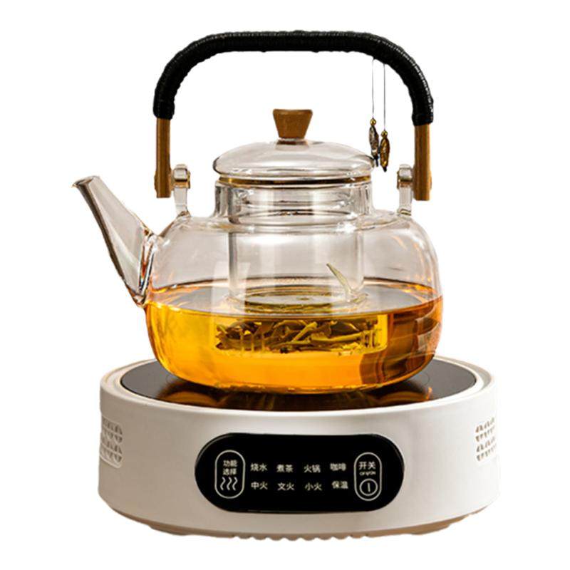 电陶炉煮茶壶家用煮茶器2024新款小型电磁炉烧水煮茶炉泡茶壶套装