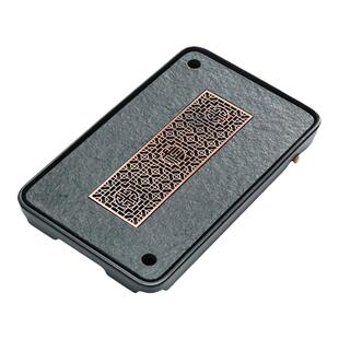 天然乌金石茶盘干泡台家用茶具托盘沥水小型轻奢日式小茶台蓄排水