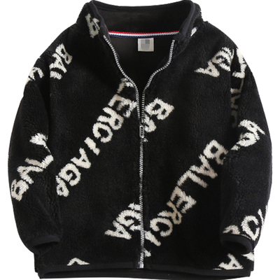 潮流字母~男童双面绒棉衣外套