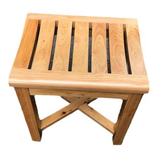 木凳高凳曲面实木家用浴足凳洗澡防滑凳防水防腐冲淋椅化妆凳餐凳