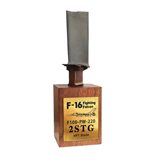 F16战斗机发动机二级涡轮叶片镍基单晶体 摆件收藏 退役真机拆除