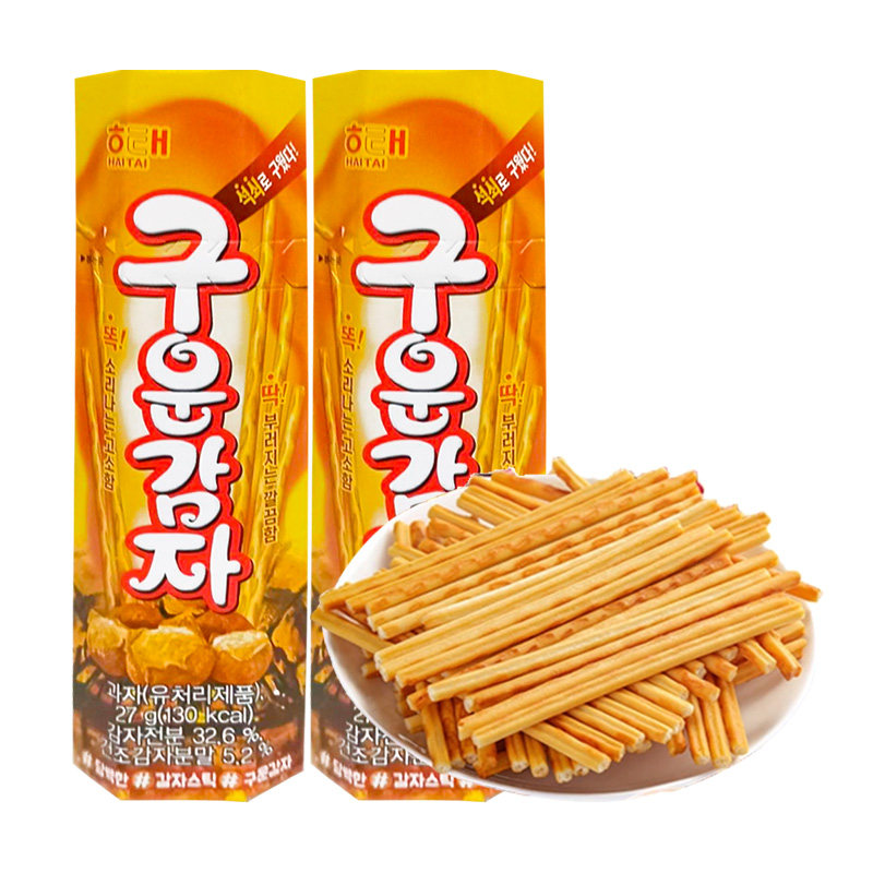 【自营】韩国进口海太牌烤薯棒饼干炭烤薯条薯棒脆酥饼干解馋零食