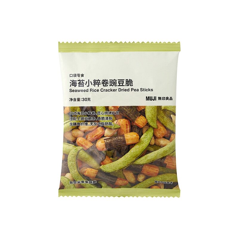 MUJI无印良品海苔小粹卷豌豆零食