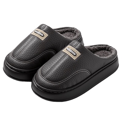 特大码防水棉拖鞋男款冬季可外穿