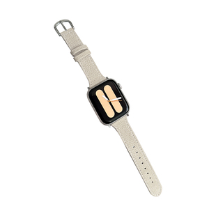 KASO适用iwatch11手表带s9新款细版磨砂真皮applewatch女款ultra苹果手表带s8s7s6s5表带s4s3秋冬se2腕带s10