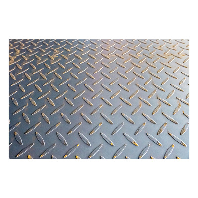 花纹板Q235B防滑铁板2-10mm 扁豆压花钢板楼梯踏步激光切割折弯