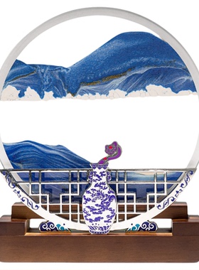 吉祥如意流沙画摆件高级感玄关