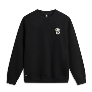 李宁反伍BADFIVE男子2025冬季新款加绒保暖宽松套头卫衣AWDV879